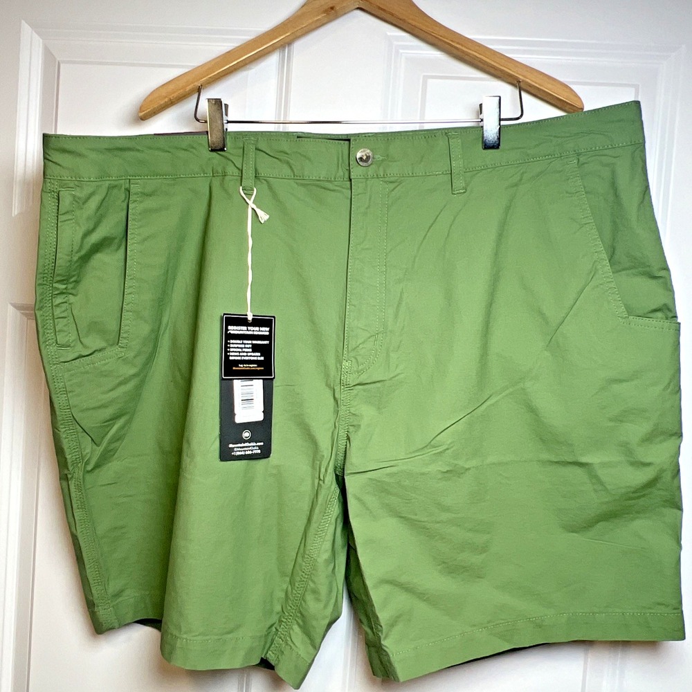 Mountain Khakis Men's  Stretch Poplin Shorts 44x8 Chive Classic Fit‎ Cotton NWT - Picture 2 of 15